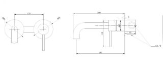 Встраиваемый смеситель для раковины ABBER Wasser Kreis AF8112 хром